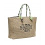 Borsa donna a mano/spalla Liu-jo Shopping Bag in rafia con logo etnic animalier BS24LJ124 VA4191 T0300