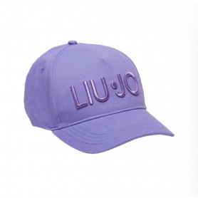 Cappello donna Liu Jo logo con visiera in tessuto glicine CS24LJ05 2A4027 T0300
