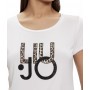 T shirt donna Liu Jo con logo strass bianco ES24LJ66 VA4227 JS360