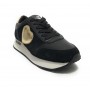Scarpe Love Moschino sneaker thunder 30 in pelle/ mesh nero / platino DS24MO19 JA15493