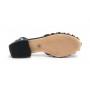 Scarpe donna sandalo Gold&gold ecopelle nero con strass DS24GG09 GP626