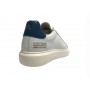 Scarpa uomo Ambitious 10634A sneakers in pelle bianco / blu fondo alto US24AM03