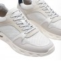 Scarpa uomo Ambitious 13448A sneakers in pelle/tessuto bianco US24AM15