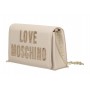 Borsa donna Love Moschino a spalla/ tracolla PU avorio con paillettes oro BS24MO127 JC4293
