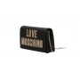 Borsa donna Love Moschino a spalla/ tracolla PU nero con paillettes oro BS24MO133 JC4293