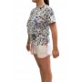 T-shirt donna Moschino bianco con stampa logo ES24MO25 V6A0705 4412 1001