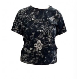 T-shirt donna Moschino nero con stampa logo ES24MO24 V6A0705 4412 1555