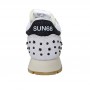Sneaker running Sun68 Ally studs in pelle/ tessuto bianco donna DS24SU11 Z34206