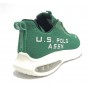 Scarpe U.S. Polo sneaker running Active001 in ecopelle/ tessuto mesh verde uomo US24UP01