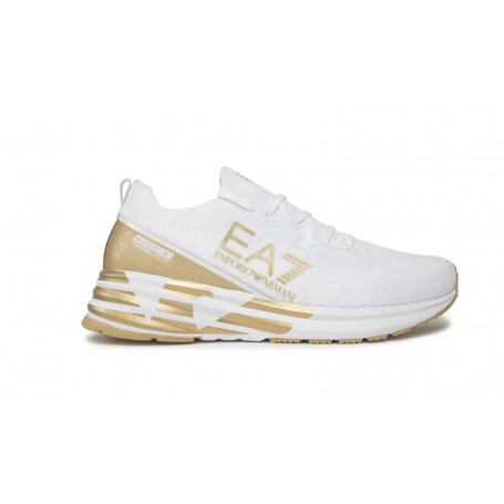 Sneaker running EA7 Emporio Armani training white/ gold unisex US24EA19 X8X095 XK240 R579