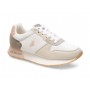 Scarpe US Polo Donna sneaker Kitty002A in ecopelle/ tessuto white/ beige DS24UP13