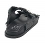 Scarpe donna sandalo/ ciabatta in pelle colore black DS24EL02 271