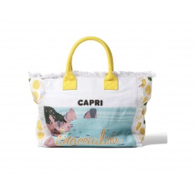 Borsa a mano Braccialini Summer Capri bianco/ multicolore BS24BR48 B17725