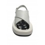 Scarpe donna Love Moschino sandalo in pelle bianco/ nero DS23MO14 JA16263