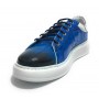 Scarpe uomo Harris Sport sneakers in pelle azzurro panthers U17HA179