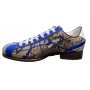 Scarpe uomo Harris sneakers fondo calcetto in pelle roccia splash/ azzurro fluo/ bianco U17HA163