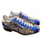 Scarpe uomo Harris sneakers fondo calcetto in pelle roccia splash/ azzurro fluo/ bianco U17HA163