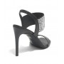 Scarpe donna Love Moschino sandalo TC95 pelle nappa nero/ strass DS21MO14 JA16099