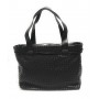 Borsa donna Fracomina a spalla shopping bag ecopelle intrecciato nero BS23FR09 FA23SBA004P411S5-053