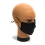 Mascherina facciale lavabile  Elite Paillettes black protettiva individuale antigoccia ELI62