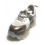 Scarpe donna Gaëlle chunky sneakers con zeppa bianco/ canna di fucile D21GE03