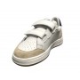Scarpe bambino 2B12 sneaker con strap Play-01 pelle bianco/ navy ZS23QB05
