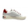 Scarpa donna Love Moschino sneaker pelle nappa bianco/ rosso D20MO05