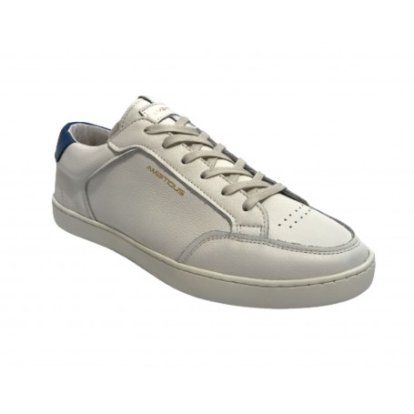 Scarpa uomo Ambitious 12620 sneakers in pelle bianco/ blu US23AM16