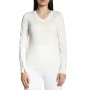 Maglia donna Guess Gena vn ls sweater cream white E23GU17 W2YR31Z2V62