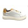 Scarpa uomo Ambitious 10634A sneakers in pelle bianco / giallo fondo alto US23AM04