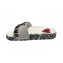 Scarpe donna Love Moschino ciabatta in pvc bianco con logo nero DS23MO01 JA28112