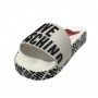 Scarpe donna Love Moschino ciabatta in pvc bianco con logo nero DS23MO01 JA28112