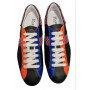 Scarpe uomo Harris sneaker pelle matrix nero/ arancio fluo/ blu U17HA158