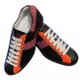 Scarpe uomo Harris sneaker pelle matrix nero/ arancio fluo/ blu U17HA158