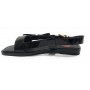 Scarpe donna Love Moschino sandalo in pelle nero vernice DS23MO09 JA16092