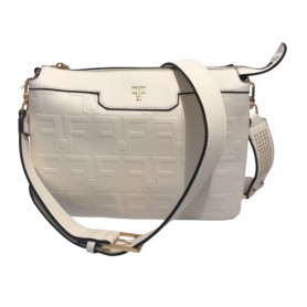 Borsa donna Fracomina tracolla shoulder bag ecopelle embossed bianco BS23FR05 FA23SB3015P411N4-278